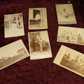 Lot 100 - Grouping Of Seven Cabinet Card Photographs, Including Possible Actress, Public Library, Dapper Gent, And Daniel Webster Statue