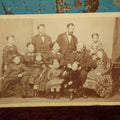 Lot 108 - Antique Carte De Visite C.D.V. Photograph Of A Group Of Twelve Family Members, J.P. Symic And Family, April 1870, Warren Photographer, Cambridgeport, Massachusetts