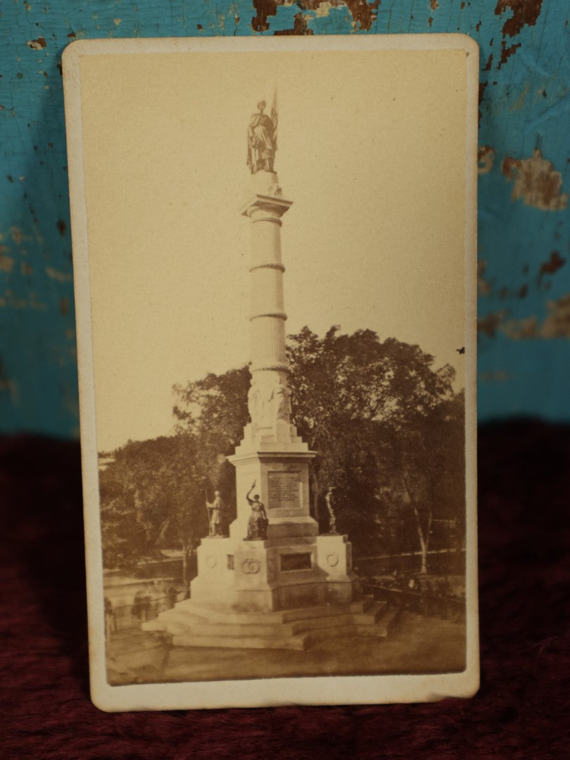 Lot 109 - Antique Carte De Visite C.D.V. Photograph Of The Army And Navy Monument, "Soldiers' And Sailors' Monument," Boston, Massachusetts