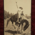 Lot 113 - Single Snapshot Photo, Cowgirl Rodeo On Horse Back
