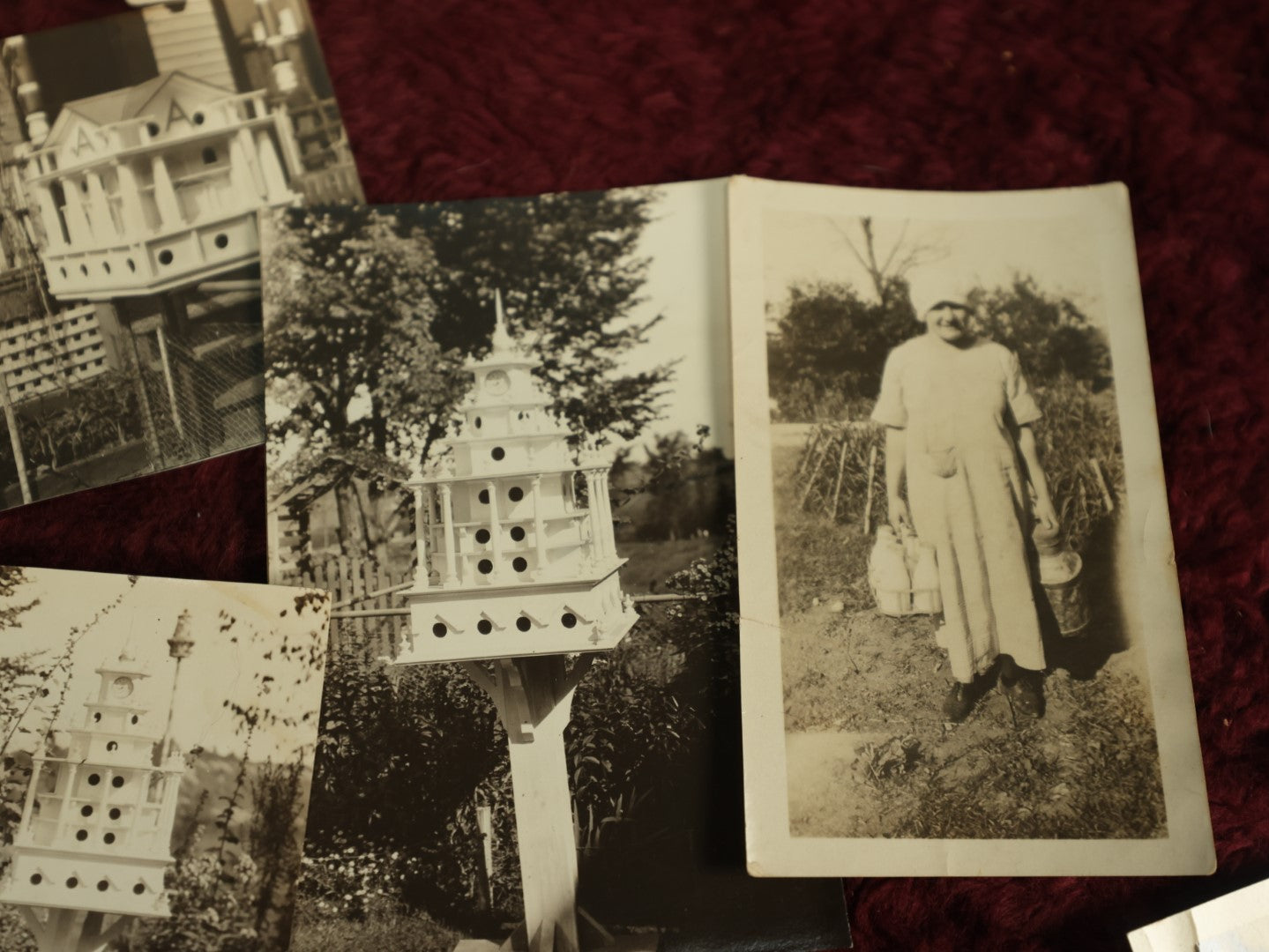 Lot 122 - Snapshot Grouping, Ten Occupational Photos Including Milk Maids, Horses, Gunsmith, Bird House Maker