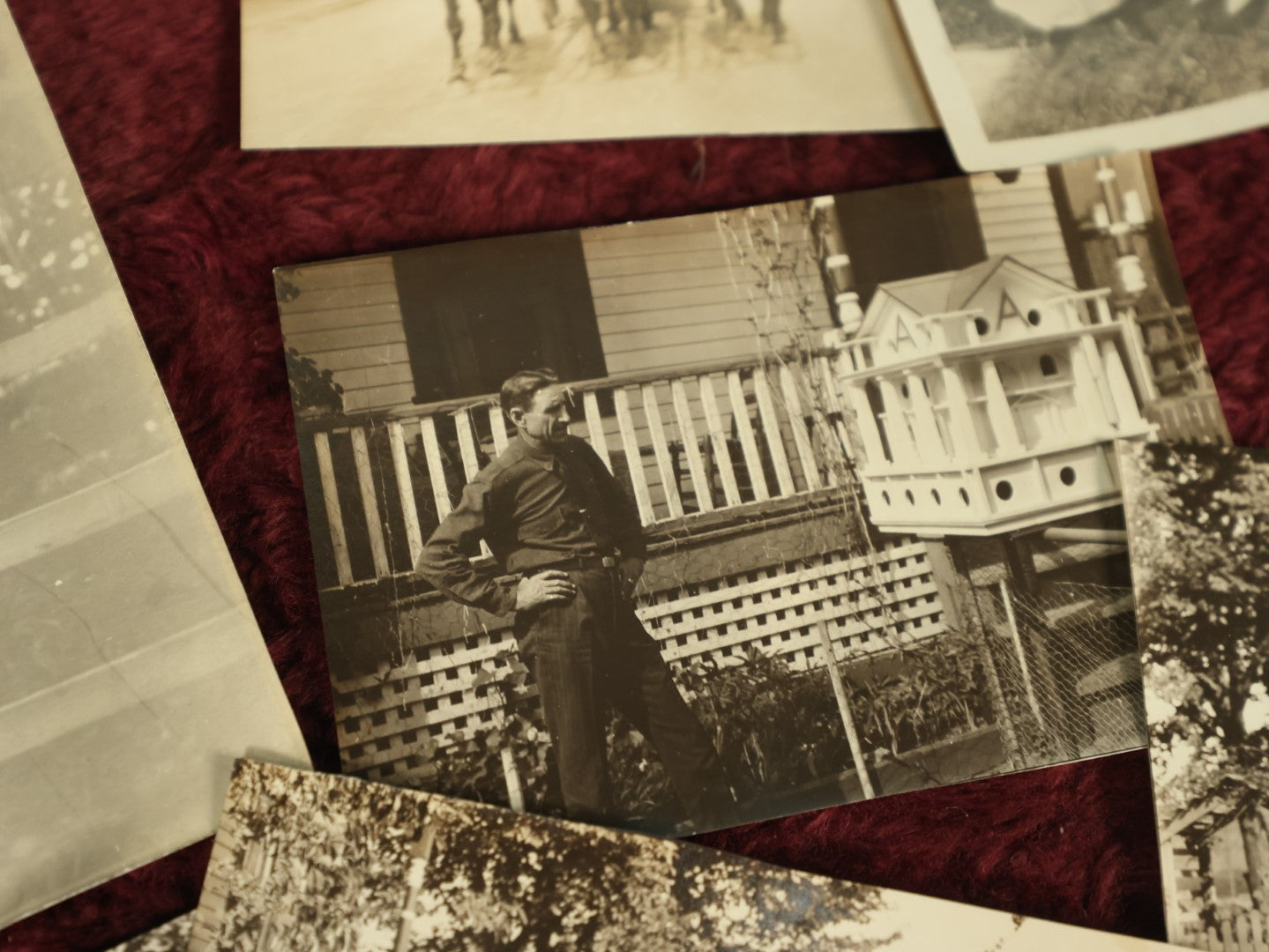 Lot 122 - Snapshot Grouping, Ten Occupational Photos Including Milk Maids, Horses, Gunsmith, Bird House Maker