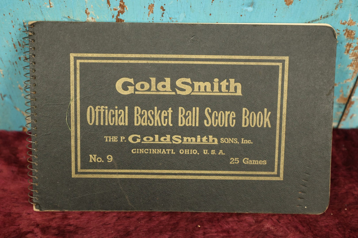 Lot 129 - Single Ephemera Booklet, Gold Smith Official Basketball Score Book, No. 9, 25 Games, Cincinnati, Ohio, Used By Boy Scout Troop 4, Burlington, Vermont, Mostly Empty, Copyright 1939