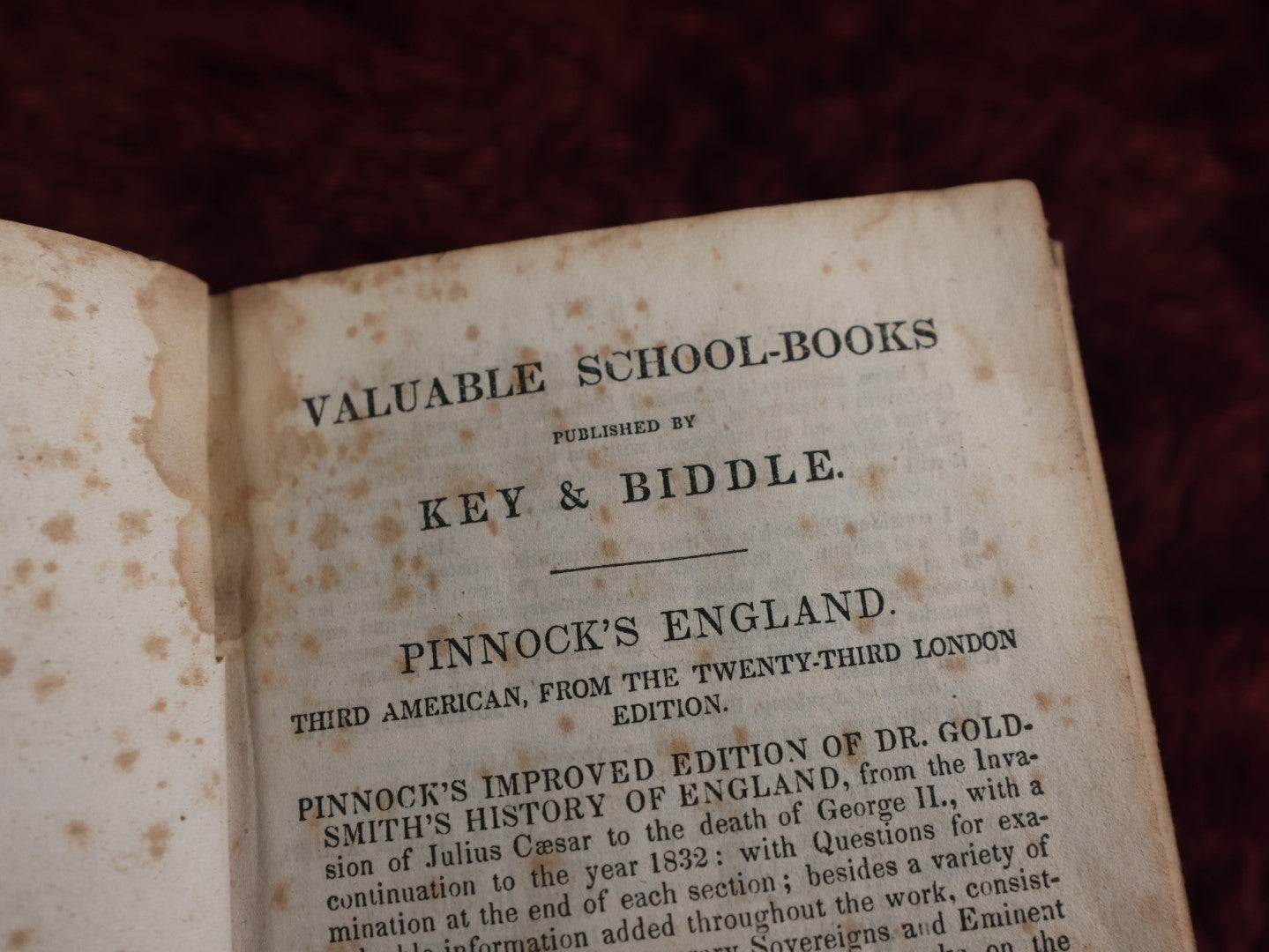 Lot 002 - Early 19th Century Antique Astronomy Book, "Guy's Elements Of Astronomy, An Abridgement Of Keith's New Treatise On The Use Of The Globes," Profusely Illustrated With Diagrams Of The Planets, Published 1835 In Philadelphia