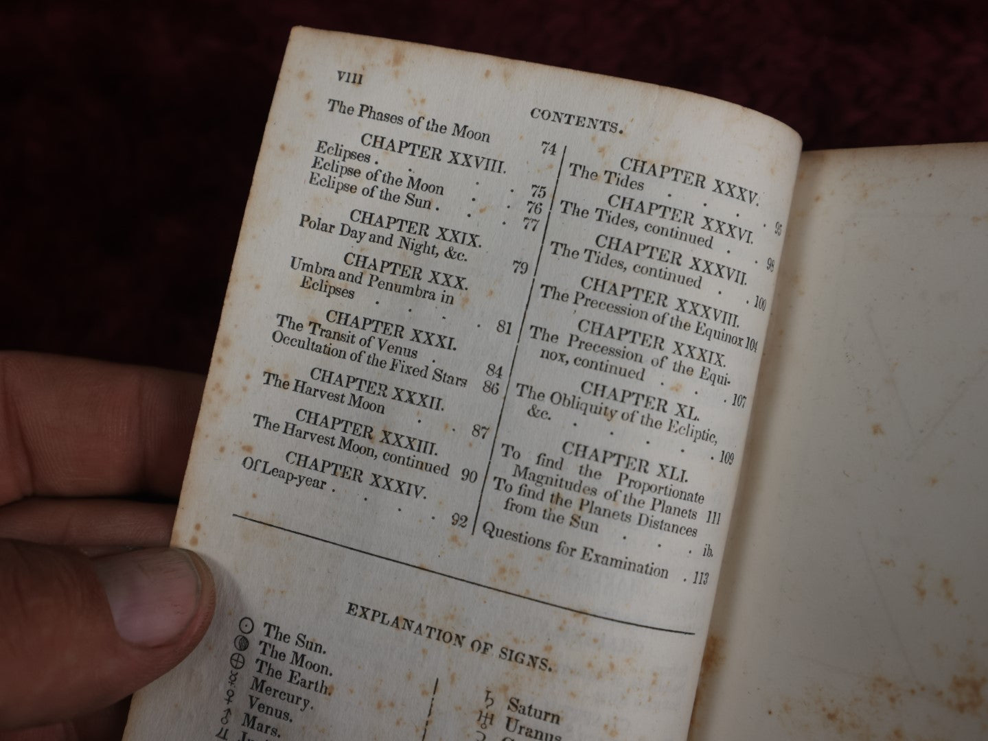 Lot 002 - Early 19th Century Antique Astronomy Book, "Guy's Elements Of Astronomy, An Abridgement Of Keith's New Treatise On The Use Of The Globes," Profusely Illustrated With Diagrams Of The Planets, Published 1835 In Philadelphia