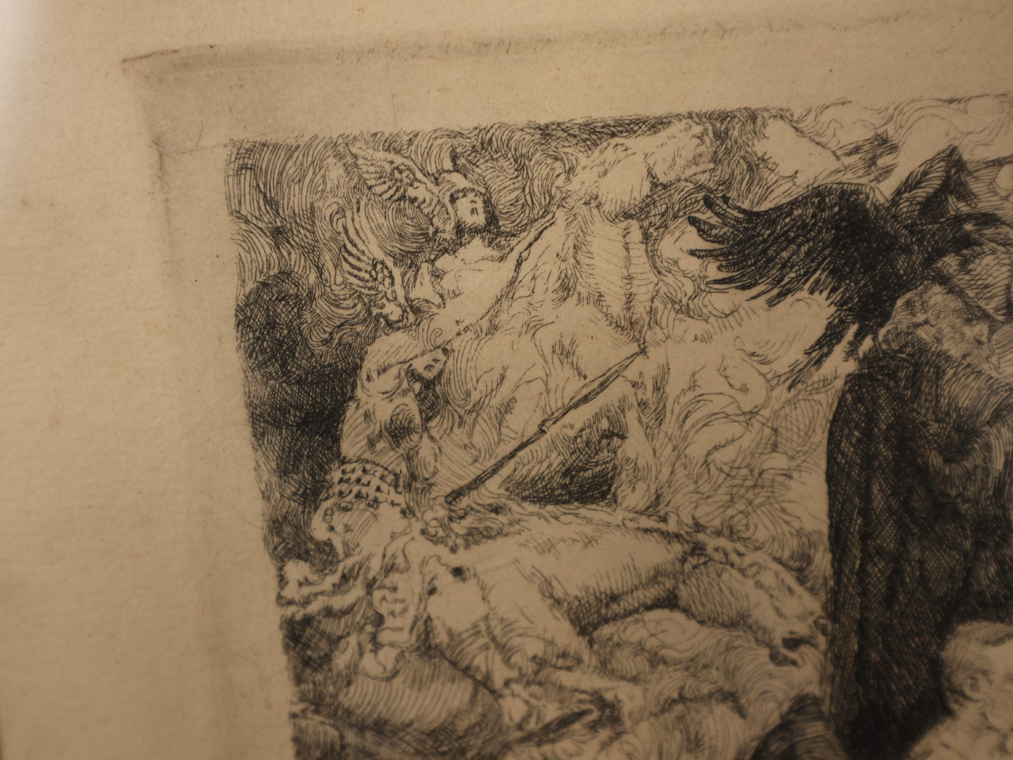 Lot 003 - Willy Pogany (Hungarian, 1882-1955) Special Artist Proof Etching Of Scene From "Parsifal," Depicting Death And Other Esoteric Themes, Inscribed To Friend Paul Petinizi