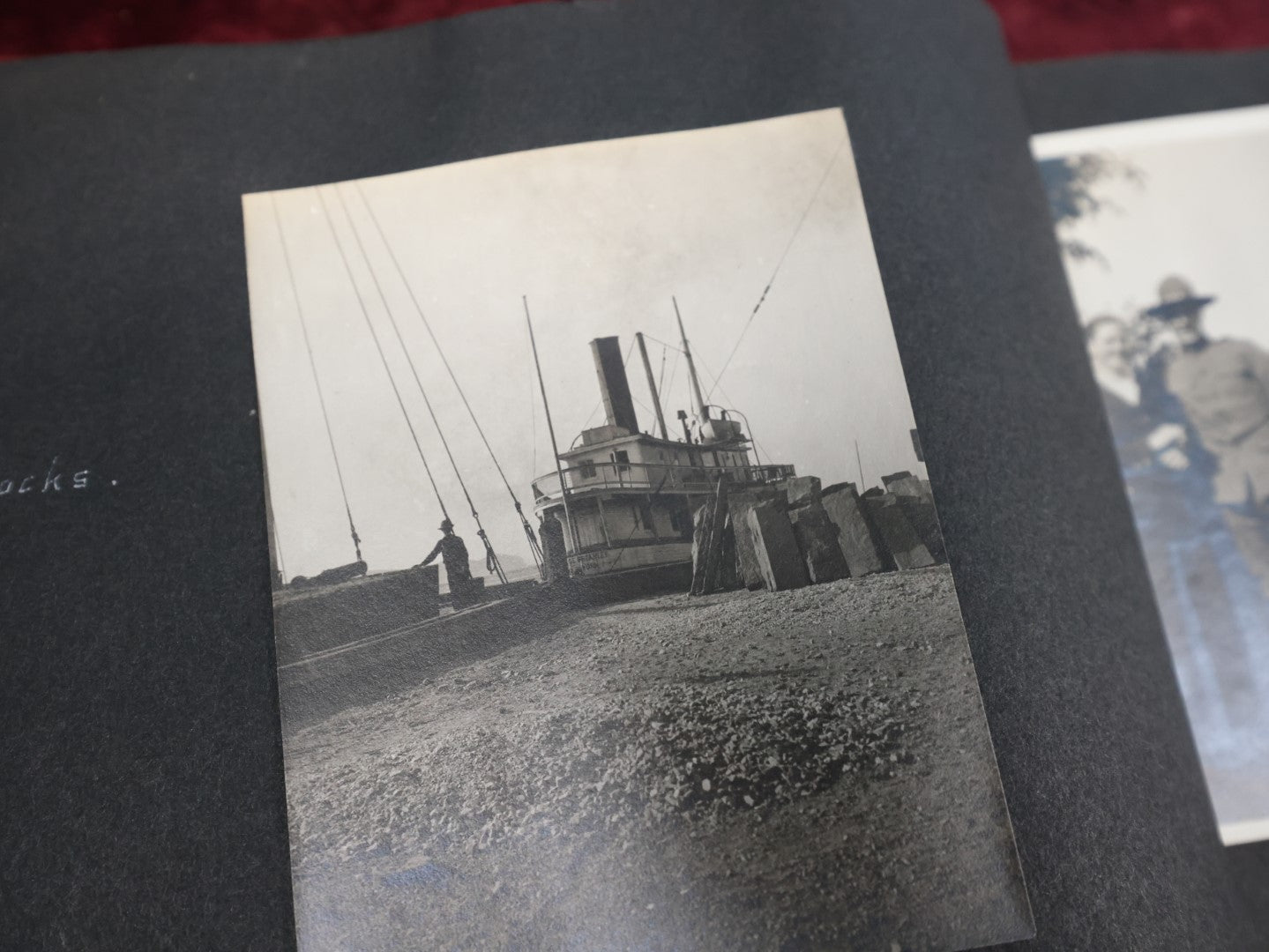 Lot 007 - Important Circa 1900-1920 Photo Album With Battleships, Ocean Liners, Yachts, Pitbulls, Cats, Auto-Racing, West Point, Travel Destinations, Sideshow Bear, Dozens Of Photos, Good Condition, Well Documented