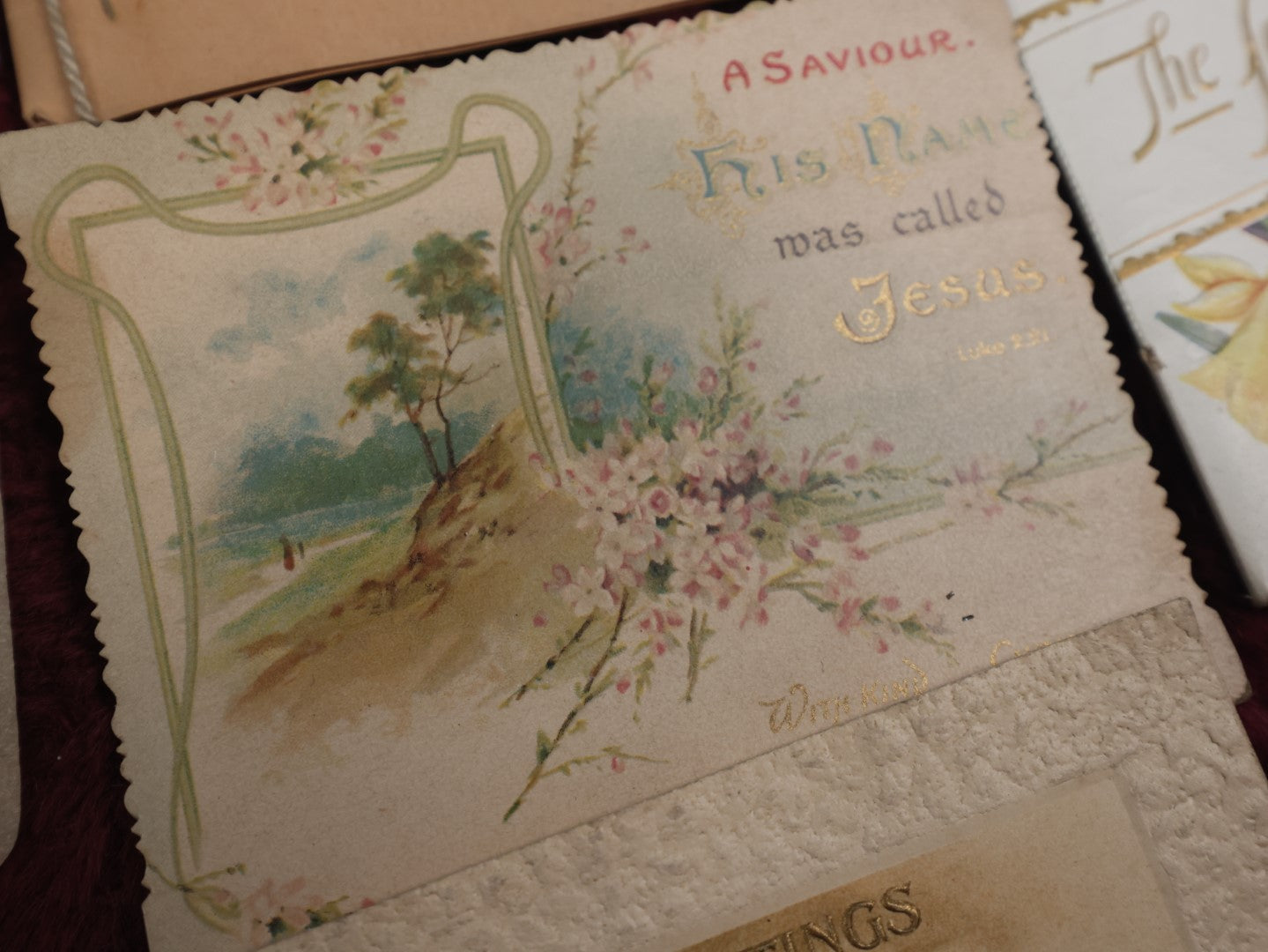 Lot 127 - Massive Collection Of 65+ Antique And Vintage Greeting Cards, Various Holidays, Including Forget Me Nots, Celluloid Cards, Cats, Santa And More