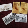 Lot 128 - Grouping Of Five Vintage Halloween Snapshot Photos Including Boy In Bat Costume, Trick Or Treaters