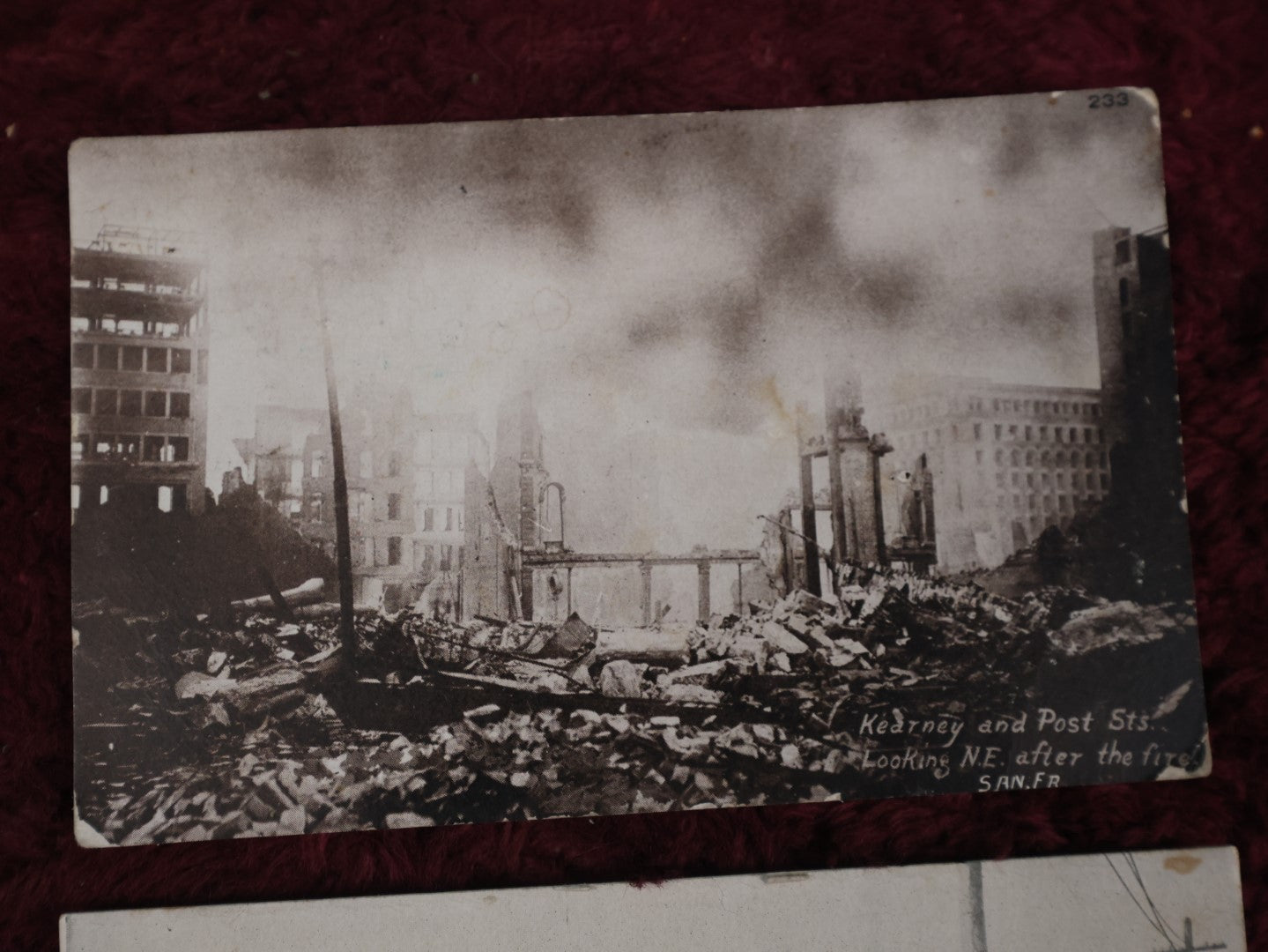 Lot 131 - Grouping Of Three Antique Postcards Depicting The 1906 San Francisco Earthquake And Disaster