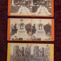Lot 132 - Grouping Of Three Antique Stereo Cards Of Cemeteries, Including Nashua, New Hampshire, The Leonard White Noyes Grave, And Elgin Cathedral