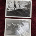 Lot 133 - Pair Of World War 2 Era Vintage Snapshot Photos Of Soldier In Hospital Bed After Jeep Crash, With Story