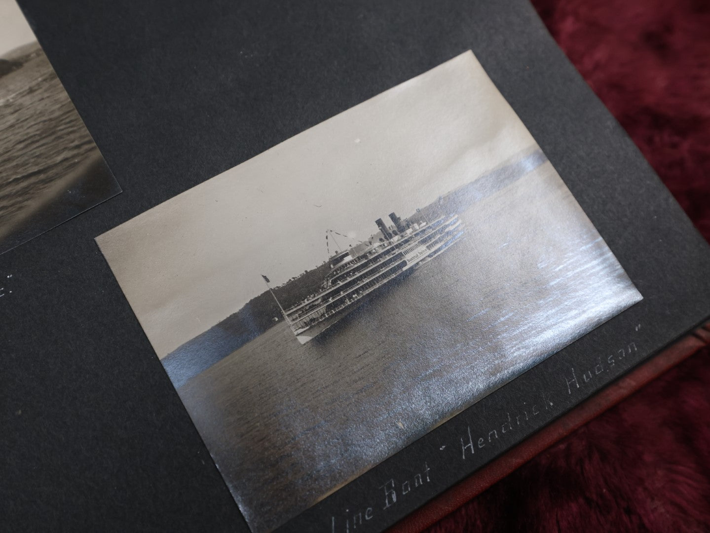 Lot 007 - Important Circa 1900-1920 Photo Album With Battleships, Ocean Liners, Yachts, Pitbulls, Cats, Auto-Racing, West Point, Travel Destinations, Sideshow Bear, Dozens Of Photos, Good Condition, Well Documented