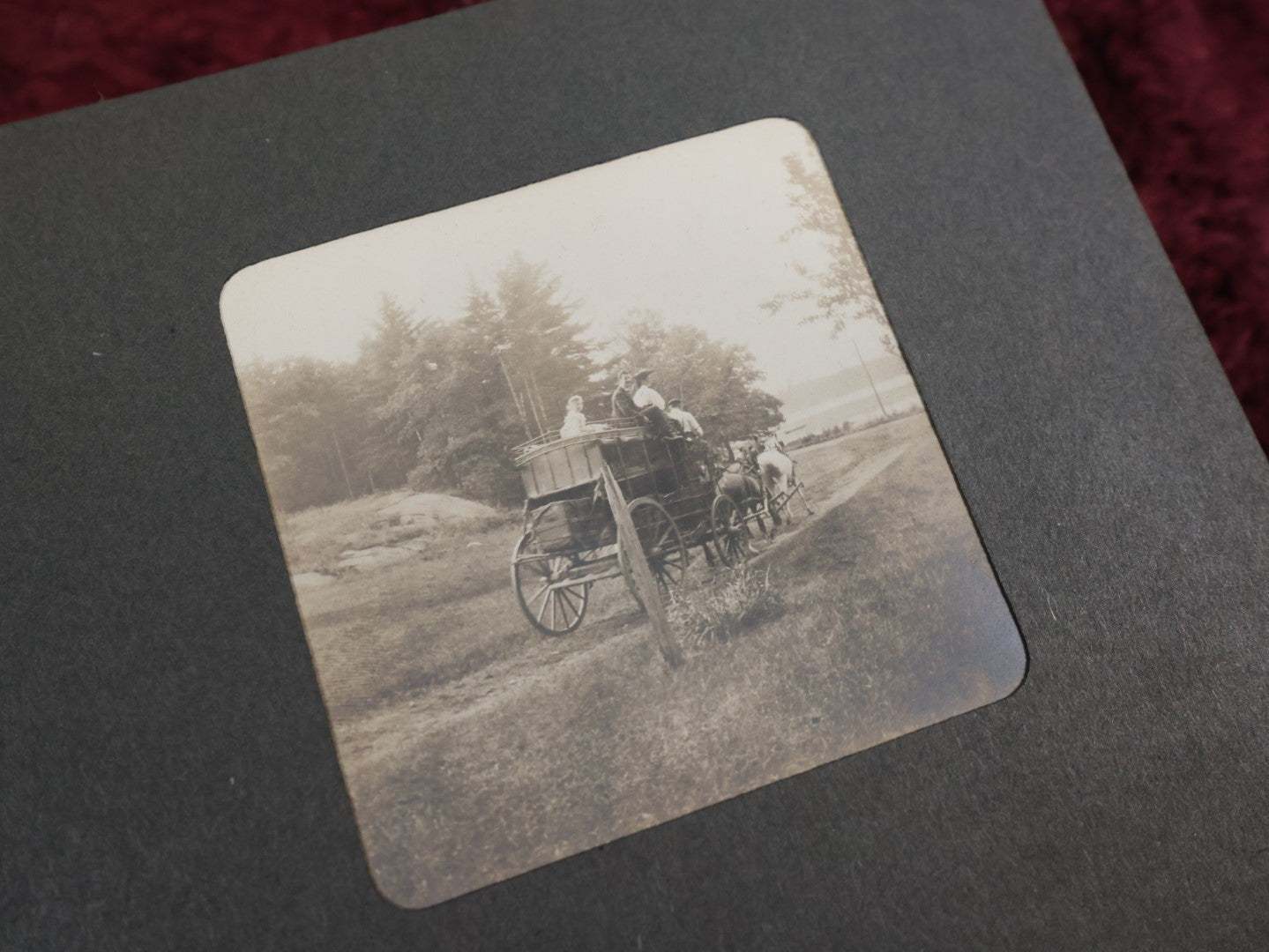 Lot 141 - Antique Black Photo Album With Many Photos, Mostly Of Families And Children At Play And On Trips