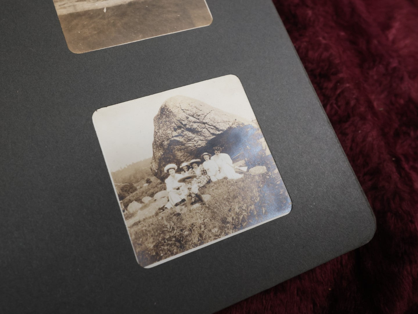 Lot 141 - Antique Black Photo Album With Many Photos, Mostly Of Families And Children At Play And On Trips