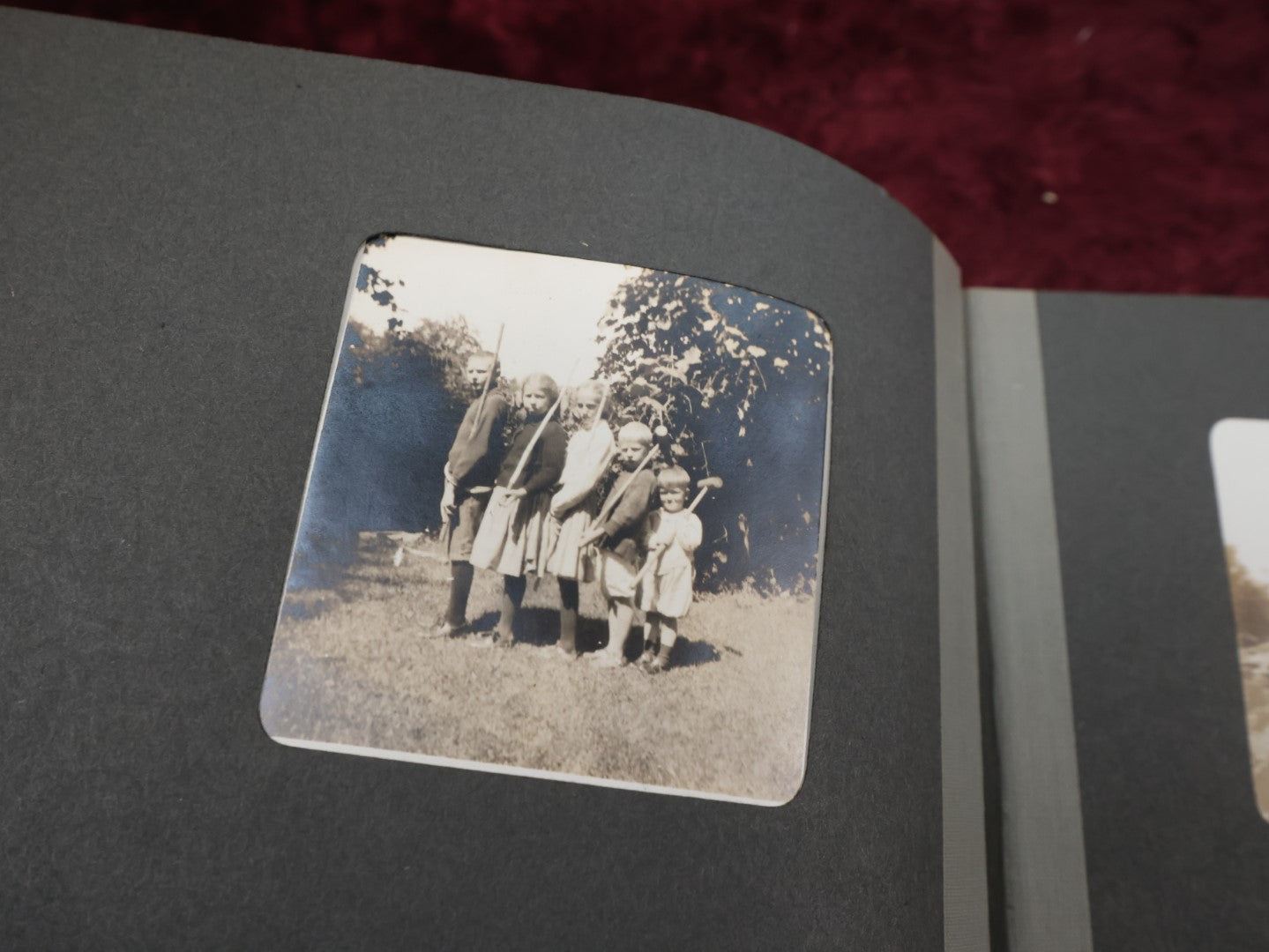 Lot 141 - Antique Black Photo Album With Many Photos, Mostly Of Families And Children At Play And On Trips