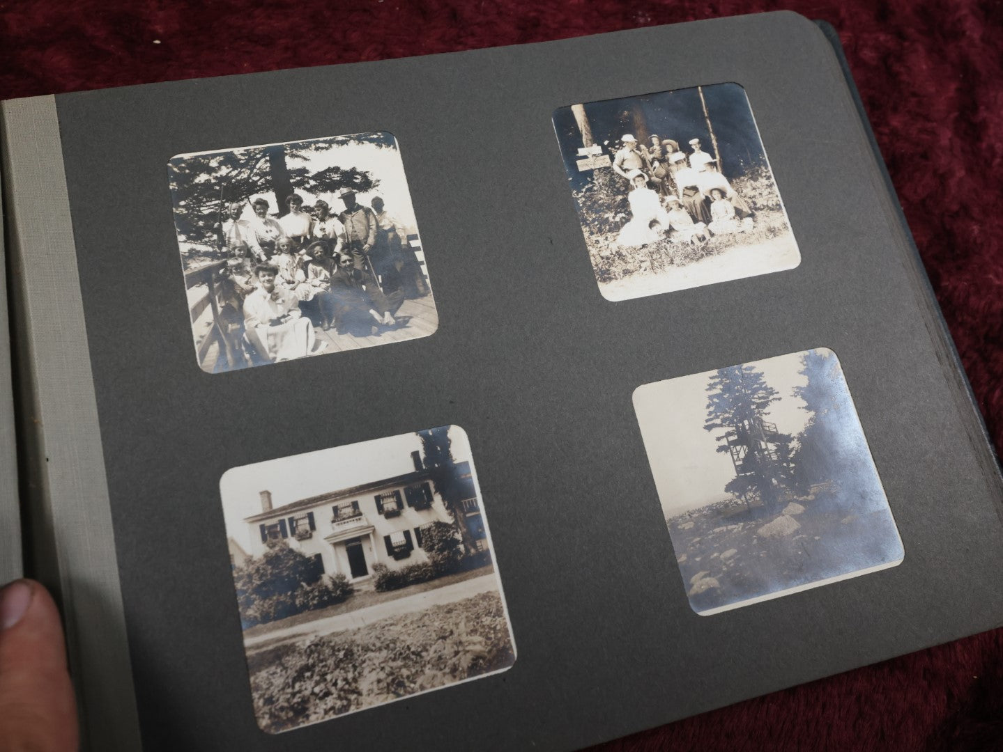 Lot 141 - Antique Black Photo Album With Many Photos, Mostly Of Families And Children At Play And On Trips