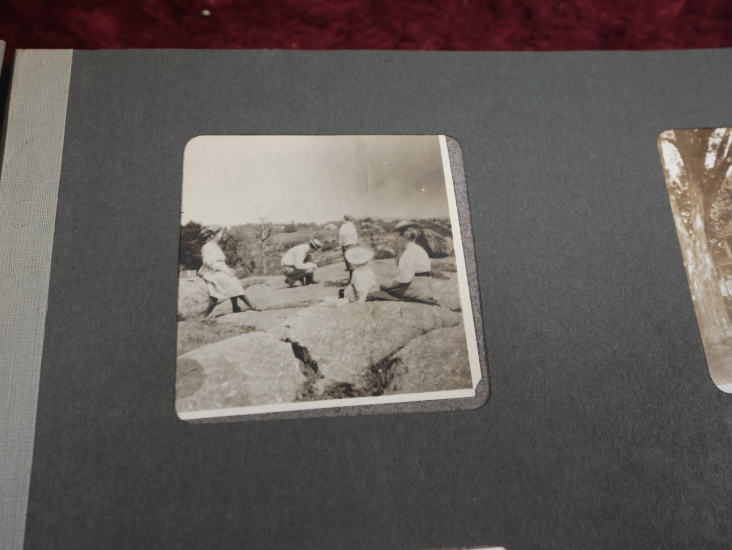 Lot 141 - Antique Black Photo Album With Many Photos, Mostly Of Families And Children At Play And On Trips