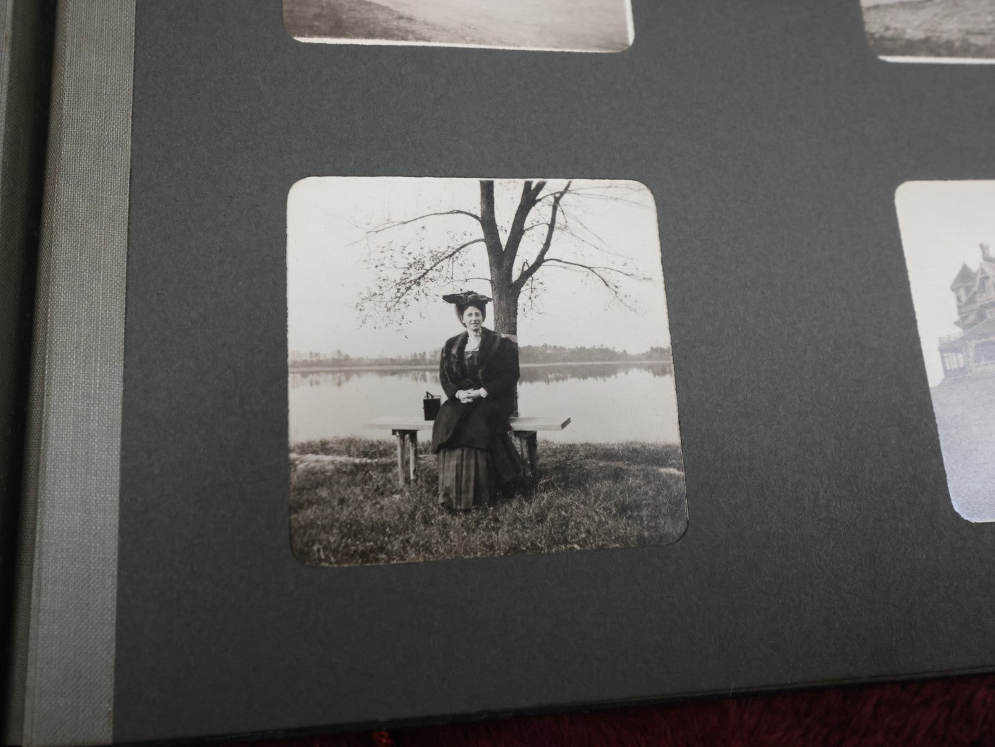 Lot 141 - Antique Black Photo Album With Many Photos, Mostly Of Families And Children At Play And On Trips