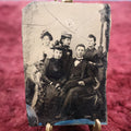 Lot 154 - Single Tintype Photograph, Group Of Five People, Four Women And One Man, Ladies In Hats