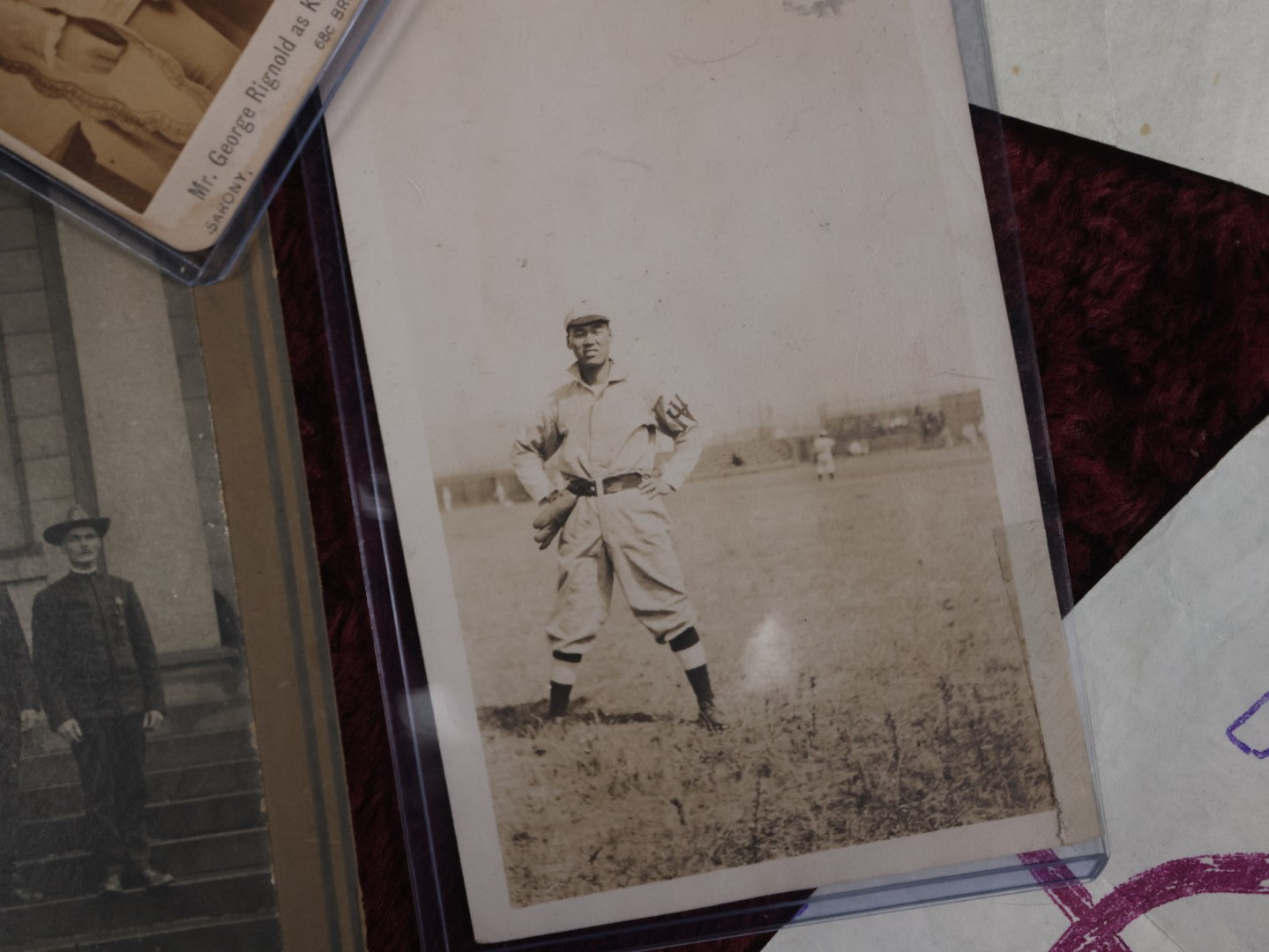 Lot 161 - End Of Lot Ephemera Grouping, Leftover Ephemera Items From Last Week Including Political Ephemera, Actor C.D.V. Photo, Photo Of Baseball Player, Police Photo, Litho Booklets