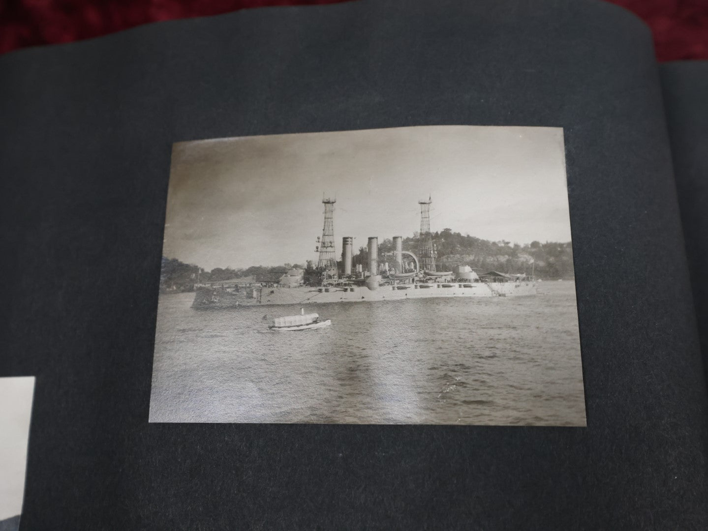 Lot 007 - Important Circa 1900-1920 Photo Album With Battleships, Ocean Liners, Yachts, Pitbulls, Cats, Auto-Racing, West Point, Travel Destinations, Sideshow Bear, Dozens Of Photos, Good Condition, Well Documented