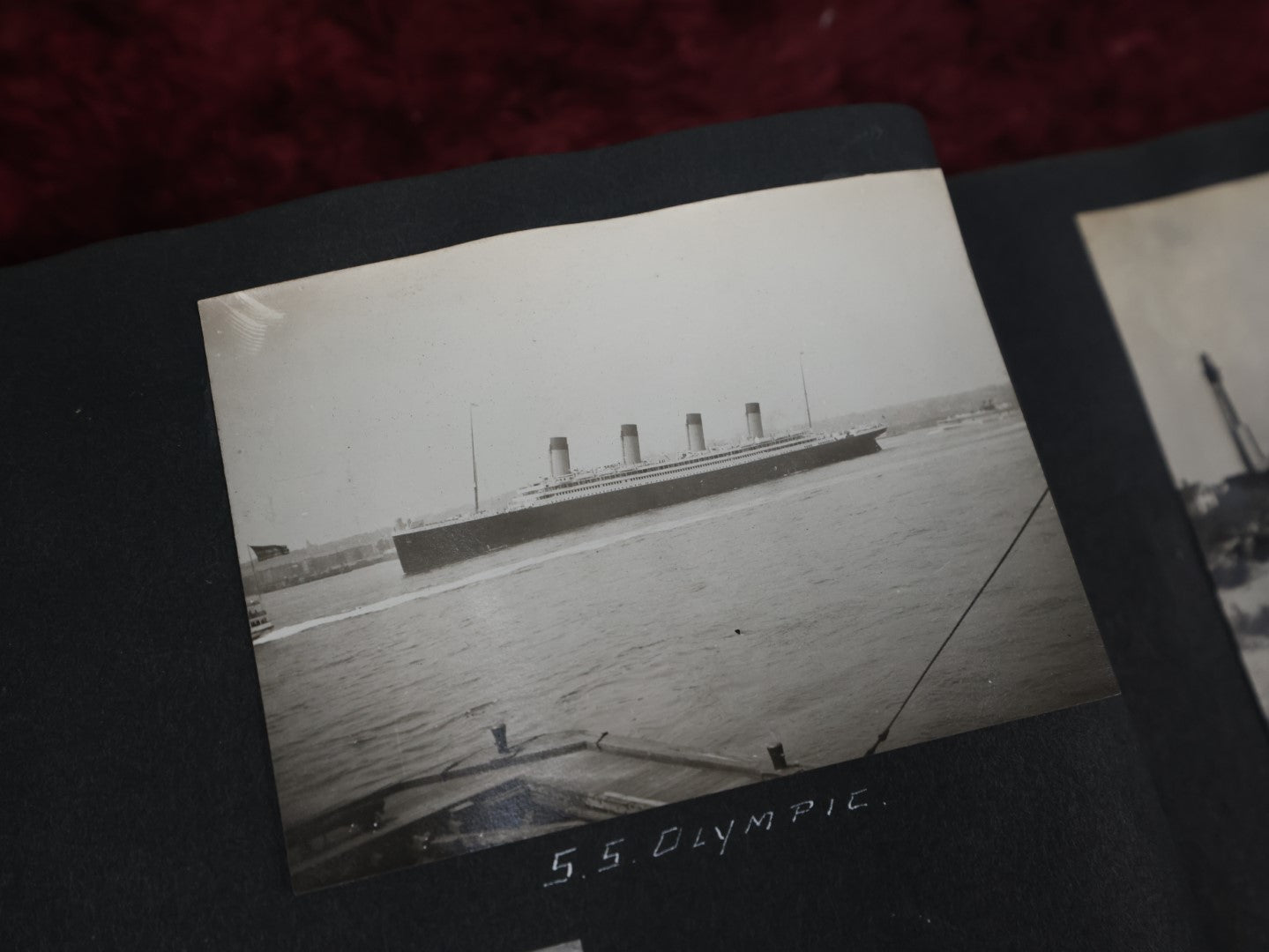 Lot 007 - Important Circa 1900-1920 Photo Album With Battleships, Ocean Liners, Yachts, Pitbulls, Cats, Auto-Racing, West Point, Travel Destinations, Sideshow Bear, Dozens Of Photos, Good Condition, Well Documented