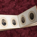 Lot 008 - Full Antique Gem Tintype Photo Album With Approximately 48 Images Of Women, Children, And Men