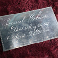 Lot 009 - Antique Engraved Memorial Casket Plaque For Samuel Chase, Died August 25, 1857, Aged 27 Years