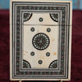 Lot 014 - Vintage Micro Mosaic Carved Bone Card Holder Case, Likely Middle Eastern, Various Losses & Wear