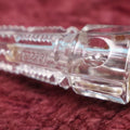 Lot 025 - Antique Cut Glass Scent Vial Perfume Bottle With Brass Top, Often Misnamed "Tearcatcher"