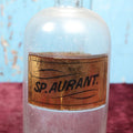 Lot 039 - Antique Essence Of Orange Apothecary Bottle With Glass "Sp. Aurant." Label, Approximately 12"