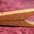 Lot 045 - Antique Folk Art Carved Wood Nut Cracker With Geometric Design