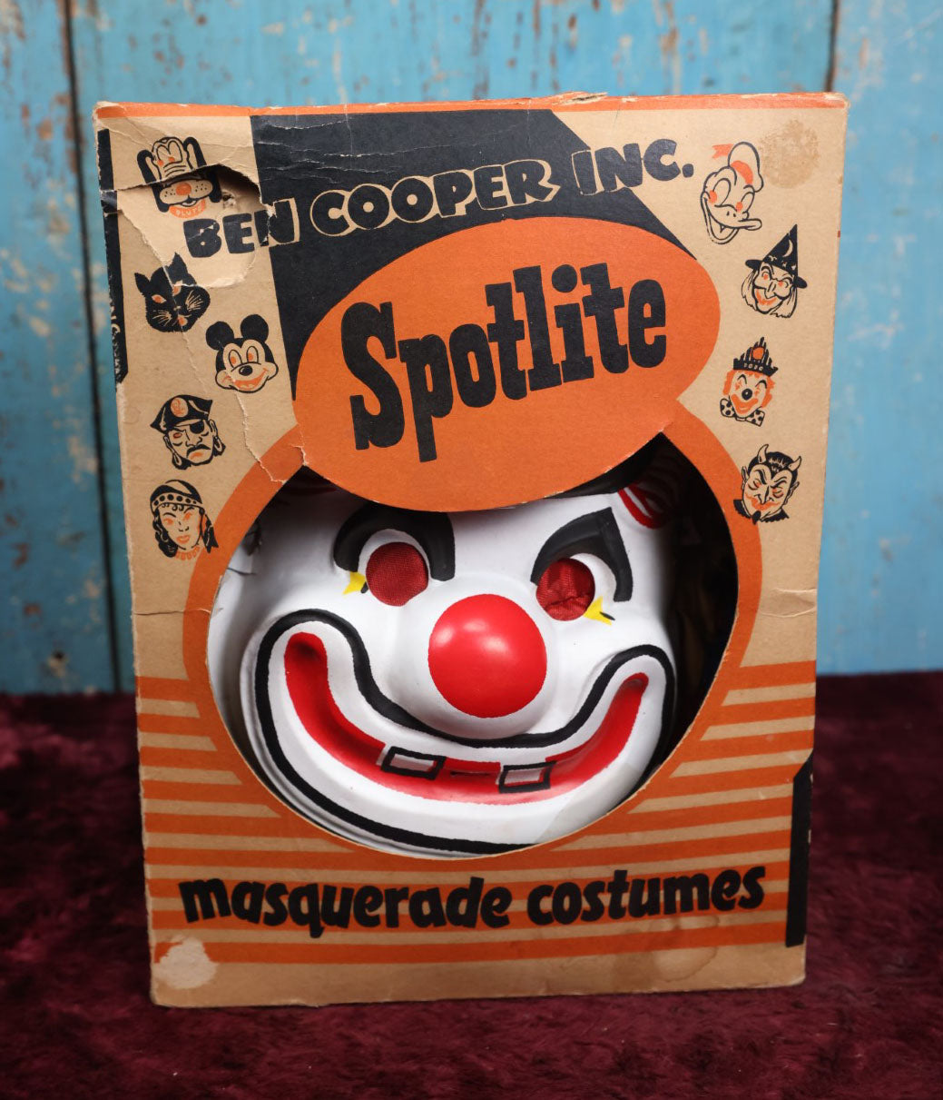 Lot 048 - Vintage Ben Cooper Inc. Sparky Clown Spotlite Masquerade Costume, Size Large, Number 856, Various Wear To Box And Costume