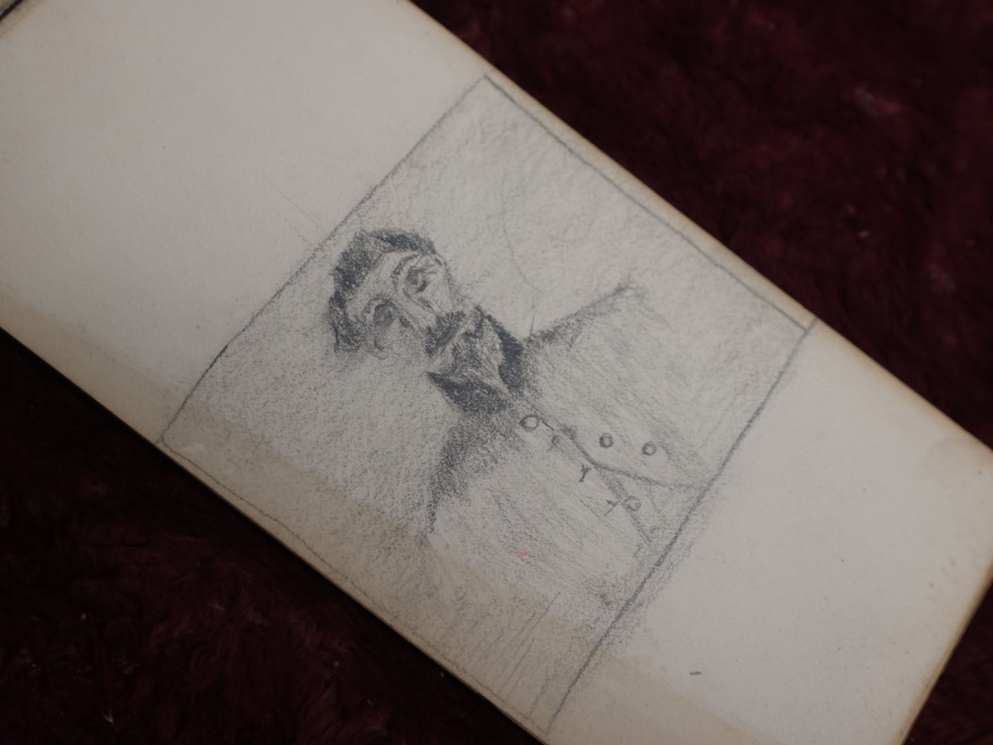 Lot 057 - Antique Sketchbook Signed John Thomas Featuring Many Whimsical Pencil Sketches Of People And Characters