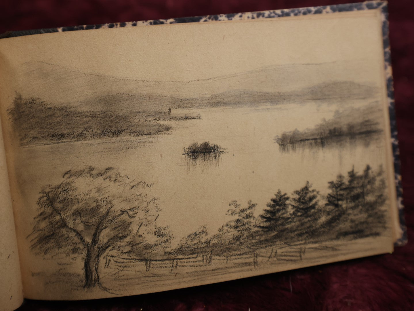 Lot 058 - Antique Circa 1884 Sketchbook Signed Jean L., Featuring Numerous Pensive Sketches Of People, Landscapes, And More