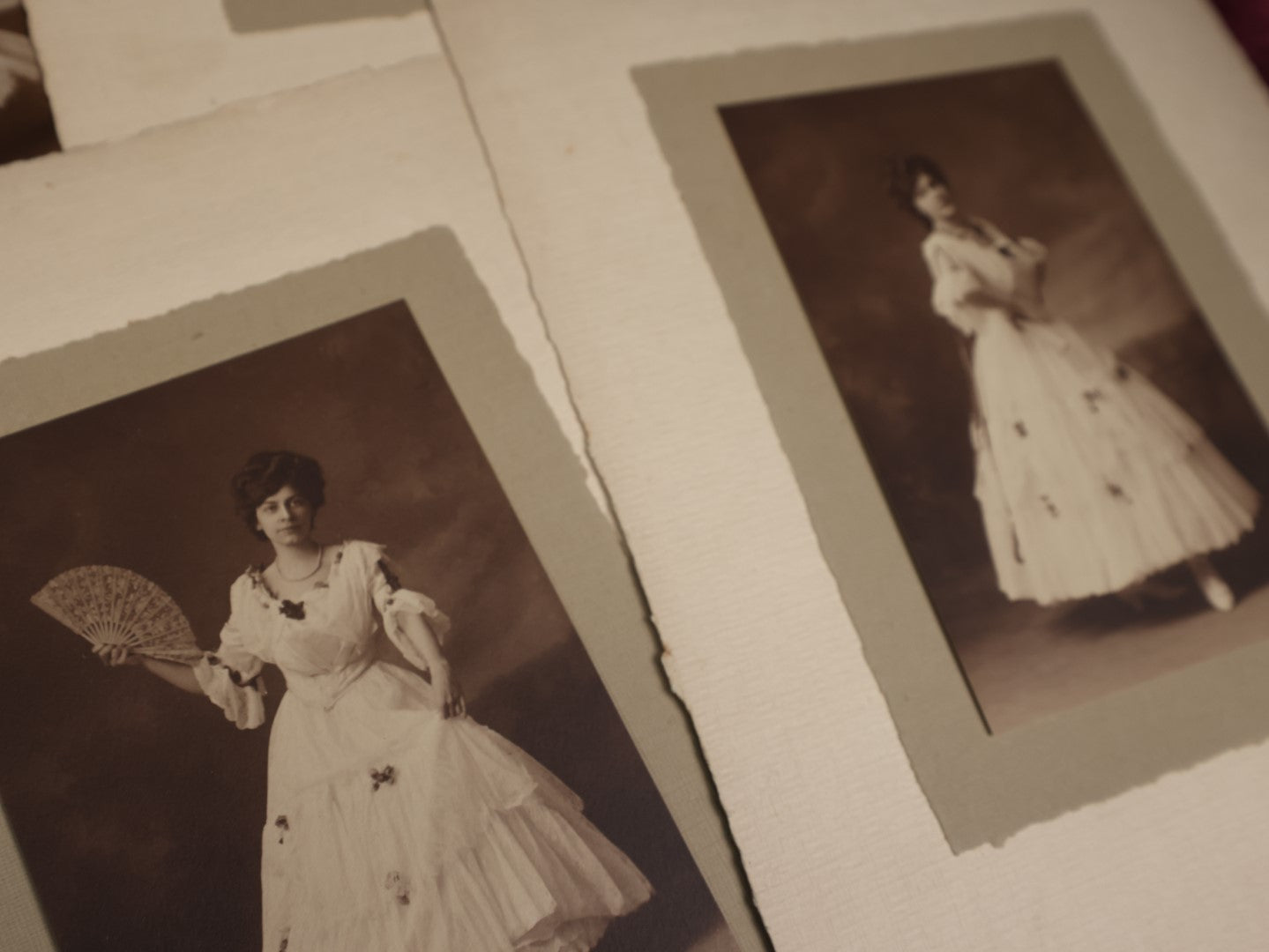 Lot 064 - Important Early 20th Century Collection Of Fifteen Larger Size Boarded And Foldered Photographs Of Costumed Women Dancers, Mostly Photographed In Manchester, New Hampshire