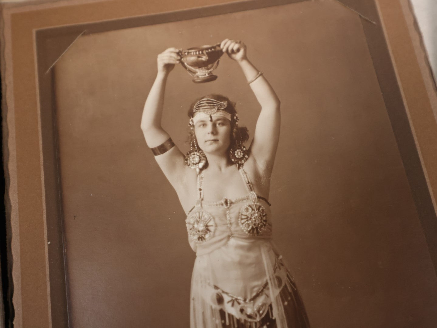 Lot 064 - Important Early 20th Century Collection Of Fifteen Larger Size Boarded And Foldered Photographs Of Costumed Women Dancers, Mostly Photographed In Manchester, New Hampshire