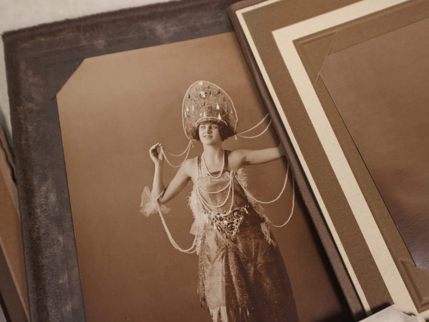 Lot 064 - Important Early 20th Century Collection Of Fifteen Larger Size Boarded And Foldered Photographs Of Costumed Women Dancers, Mostly Photographed In Manchester, New Hampshire