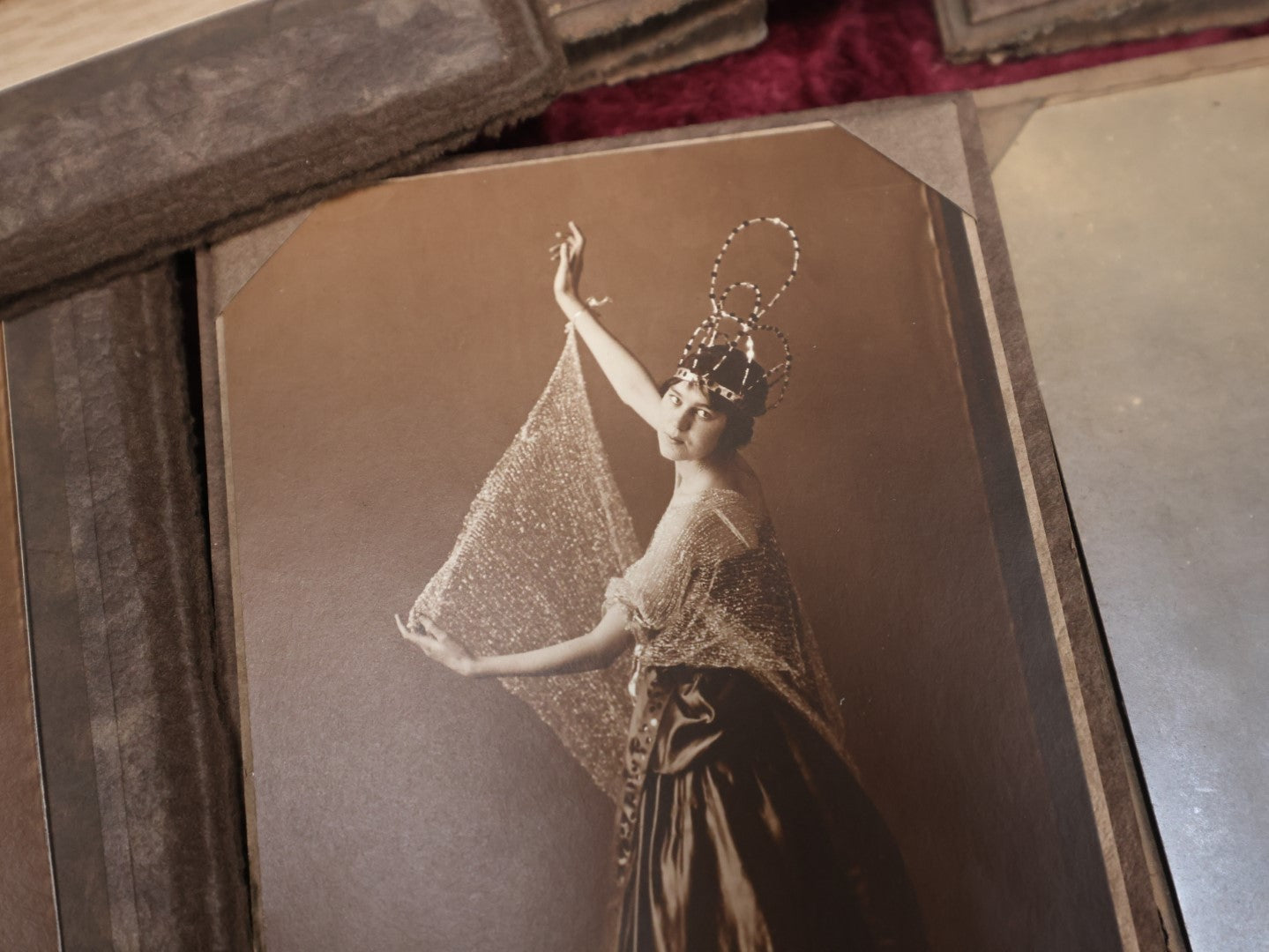 Lot 065 - Important Early 20th Century Collection Of Thirty + Smaller Size Boarded And Foldered Photographs Of Costumed Women Dancers, Mostly Photographed In Manchester, New Hampshire