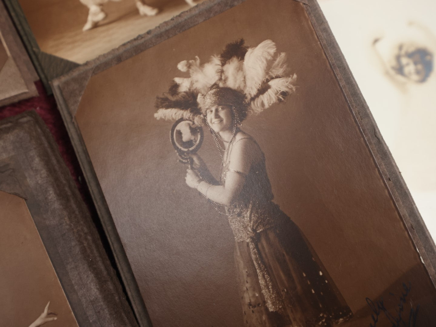 Lot 065 - Important Early 20th Century Collection Of Thirty + Smaller Size Boarded And Foldered Photographs Of Costumed Women Dancers, Mostly Photographed In Manchester, New Hampshire