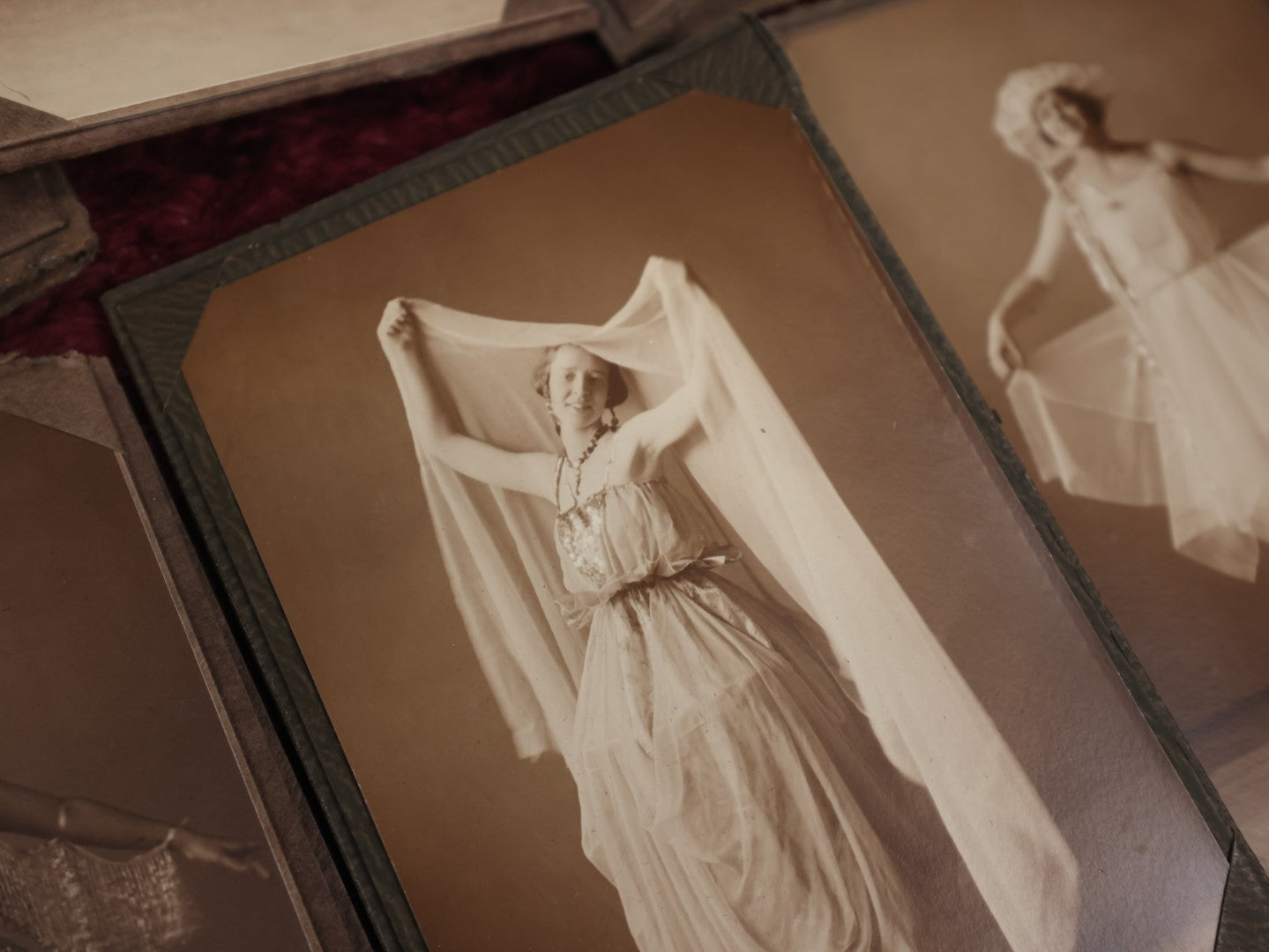 Lot 065 - Important Early 20th Century Collection Of Thirty + Smaller Size Boarded And Foldered Photographs Of Costumed Women Dancers, Mostly Photographed In Manchester, New Hampshire