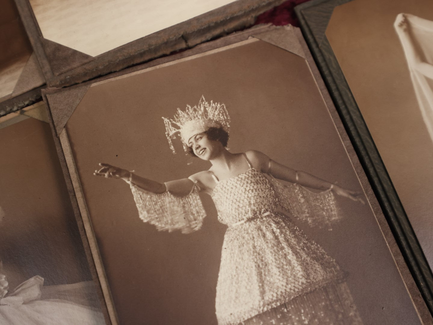 Lot 065 - Important Early 20th Century Collection Of Thirty + Smaller Size Boarded And Foldered Photographs Of Costumed Women Dancers, Mostly Photographed In Manchester, New Hampshire