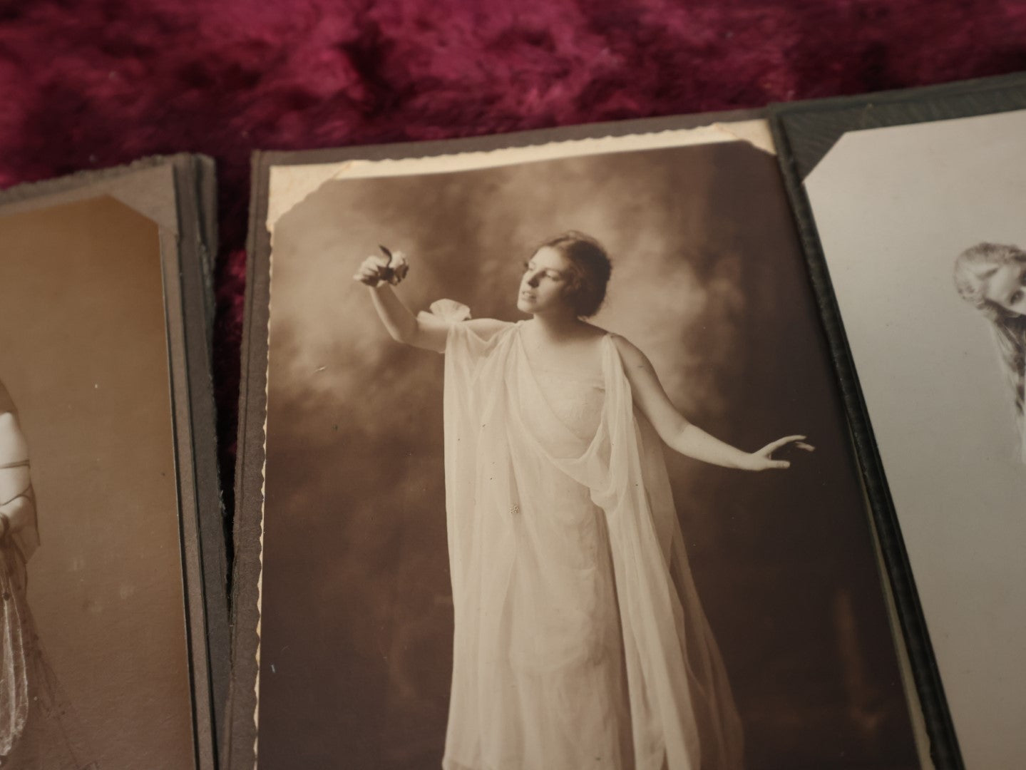 Lot 065 - Important Early 20th Century Collection Of Thirty + Smaller Size Boarded And Foldered Photographs Of Costumed Women Dancers, Mostly Photographed In Manchester, New Hampshire