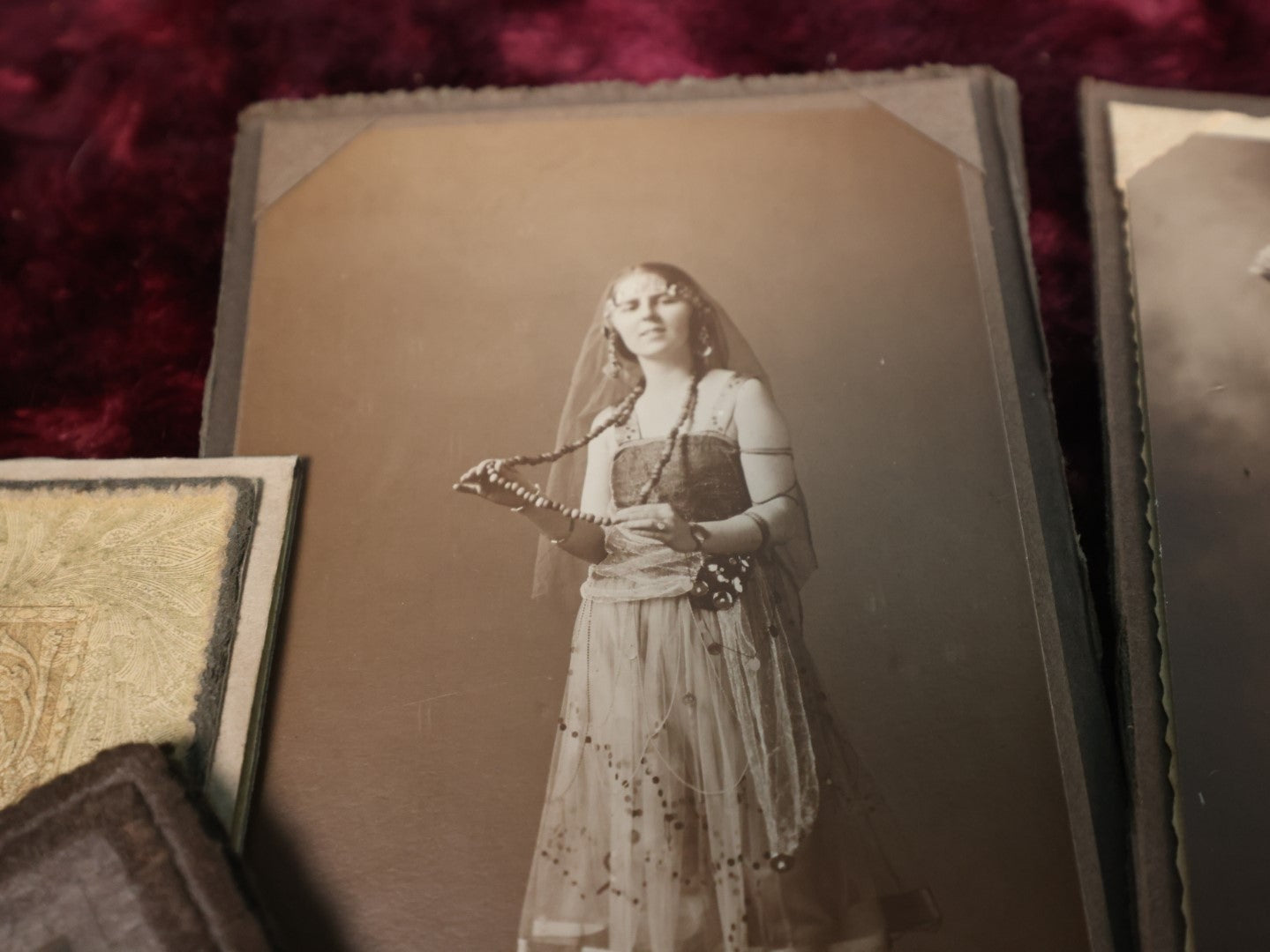 Lot 065 - Important Early 20th Century Collection Of Thirty + Smaller Size Boarded And Foldered Photographs Of Costumed Women Dancers, Mostly Photographed In Manchester, New Hampshire