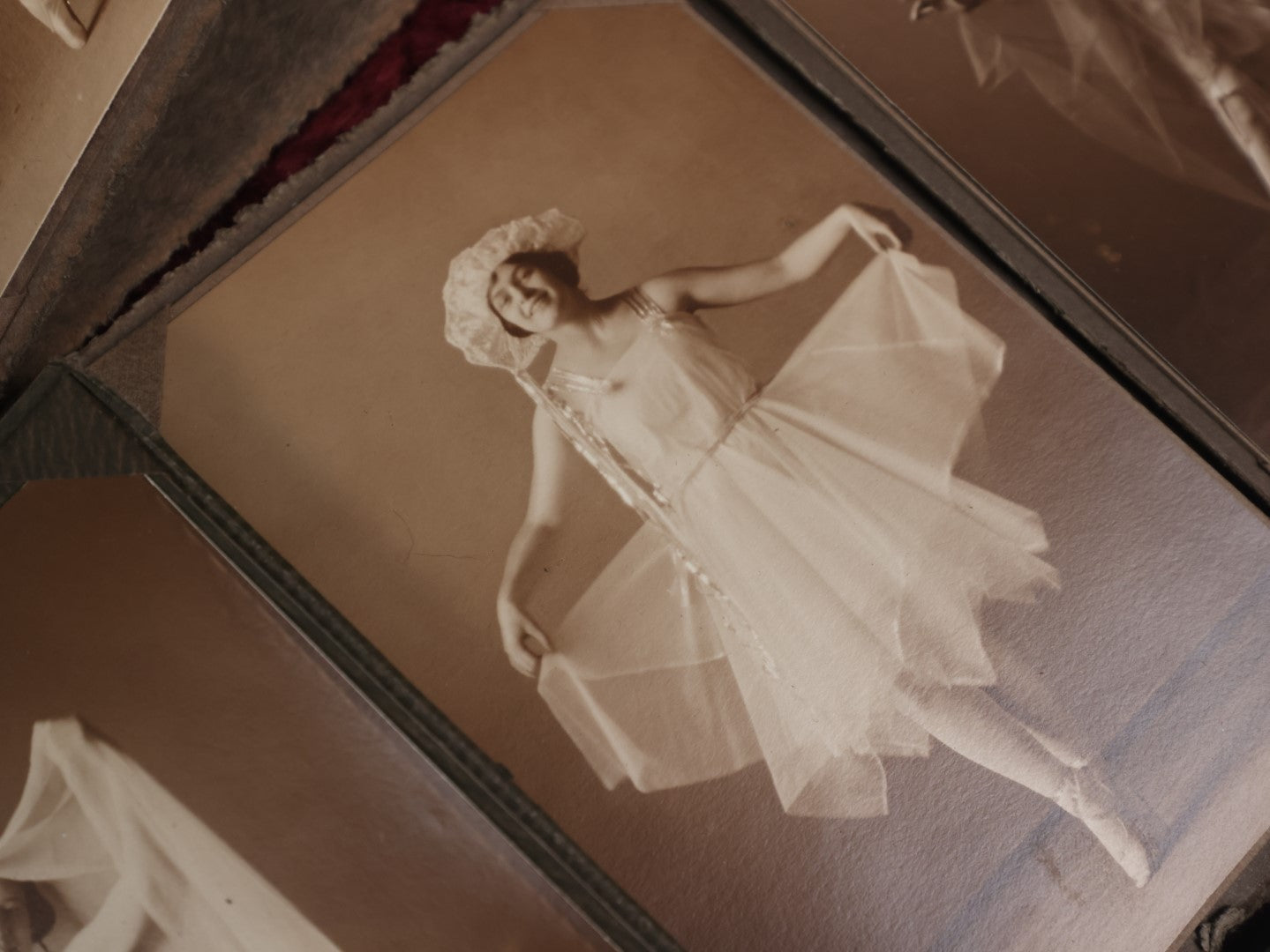 Lot 065 - Important Early 20th Century Collection Of Thirty + Smaller Size Boarded And Foldered Photographs Of Costumed Women Dancers, Mostly Photographed In Manchester, New Hampshire