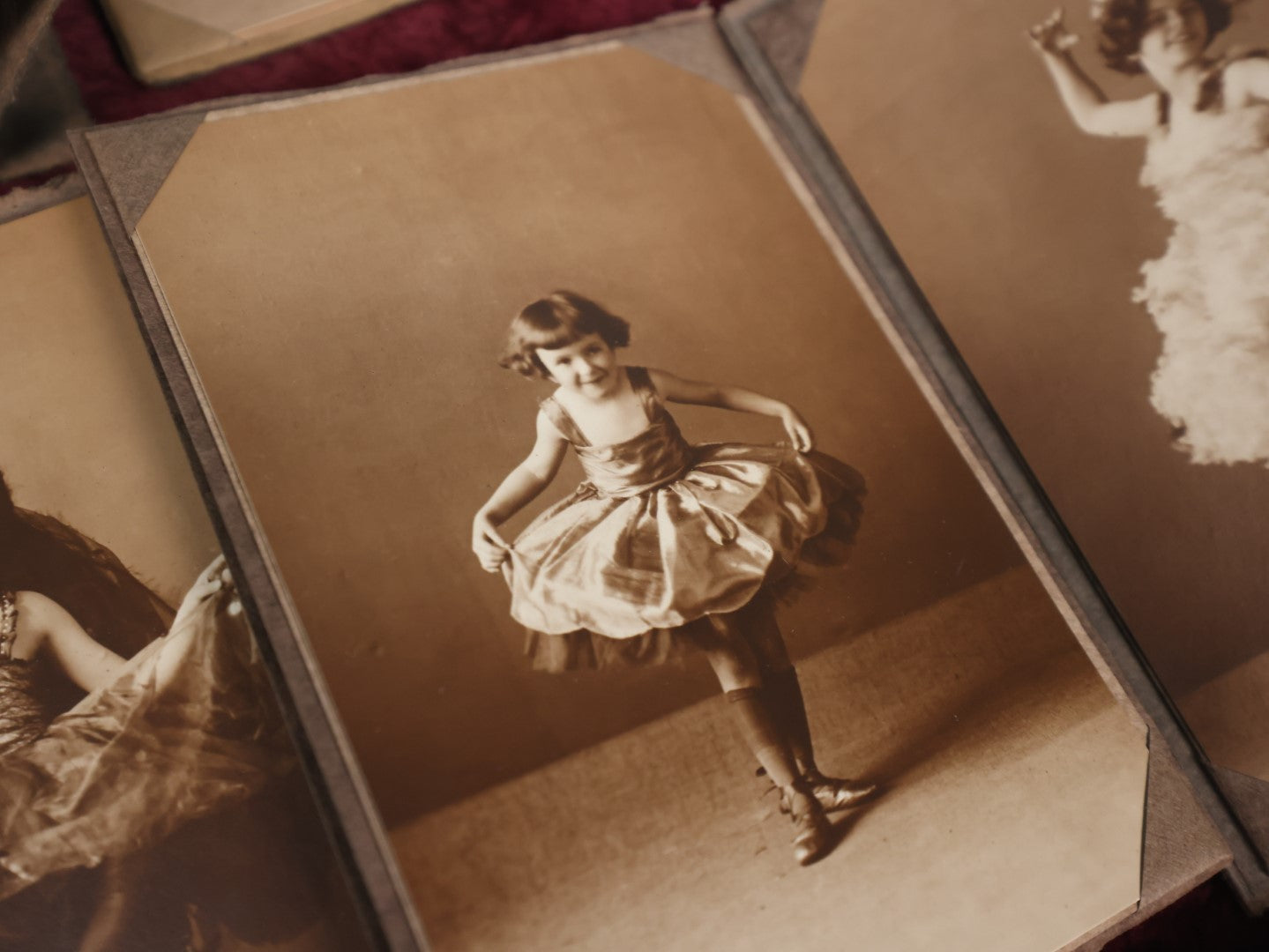 Lot 065 - Important Early 20th Century Collection Of Thirty + Smaller Size Boarded And Foldered Photographs Of Costumed Women Dancers, Mostly Photographed In Manchester, New Hampshire