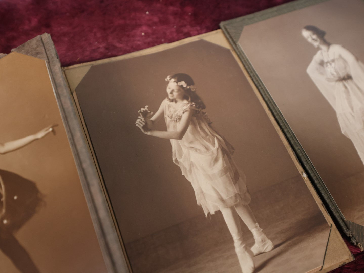 Lot 065 - Important Early 20th Century Collection Of Thirty + Smaller Size Boarded And Foldered Photographs Of Costumed Women Dancers, Mostly Photographed In Manchester, New Hampshire