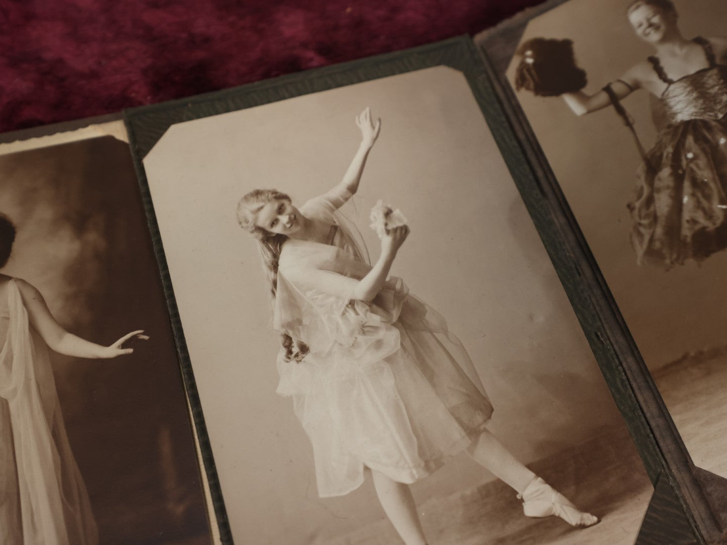 Lot 065 - Important Early 20th Century Collection Of Thirty + Smaller Size Boarded And Foldered Photographs Of Costumed Women Dancers, Mostly Photographed In Manchester, New Hampshire