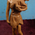 Lot 071 - Vintage Olive Wood Religious Carving Of Man With Sheep, Signed Omar Bakri, Master Wood Carver And Owner Of Omar's Souvenirs In East Jerusalem